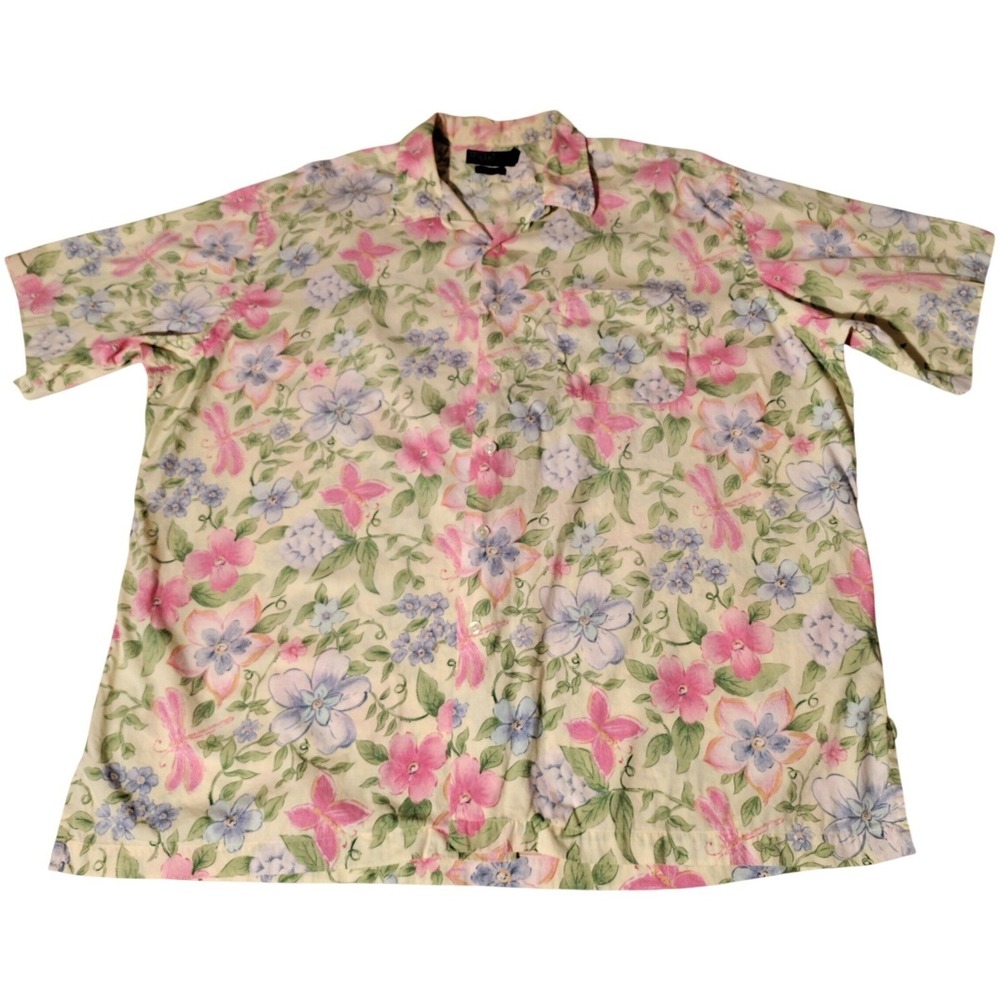 Polo Ralph Lauren Clayton XXL Floral Dragonfly Cotton Camp Shirt - Imperfect